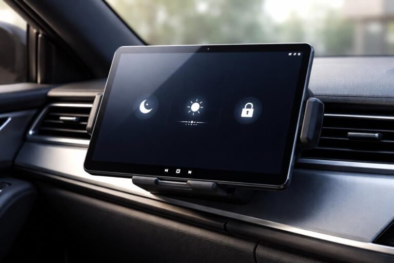 Tablette Windows : config “mode véhicule” (veille, luminosité, verrouillage)